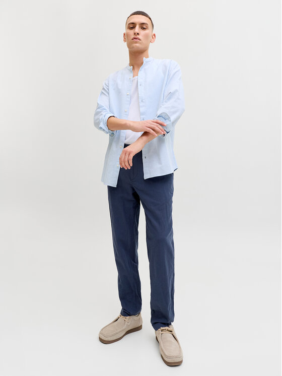 Jack & Jones Jack & Jones Chinosy Stace 12248604 Granatowy Tapered Fit