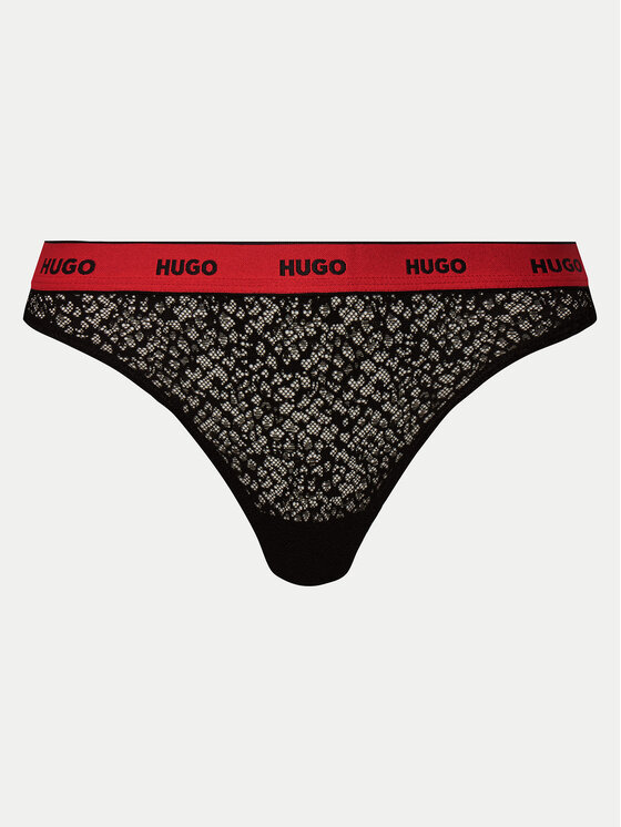 HUGO HUGO Komplet 3 par stringów 50535265 Czarny
