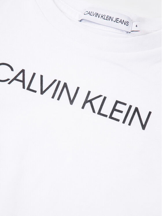 Calvin Klein Jeans Calvin Klein Jeans Tricou Institutional SS IB0IB00347 Alb Regular Fit