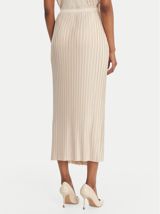 MAX&Co. MAX&Co. Faltenrock 2616771013200 Beige Regular Fit