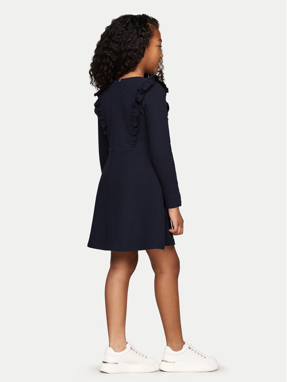 Tommy Hilfiger Tommy Hilfiger Kasdieninė suknelė KG0KG08021 Tamsiai mėlyna Regular Fit