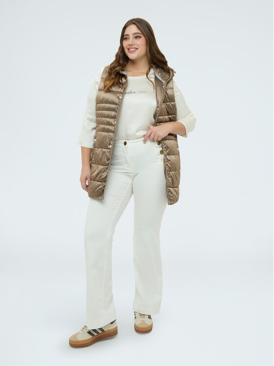 Fiorella Rubino Fiorella Rubino Bezrękawnik F001L000060N022 Brązowy Regular Fit