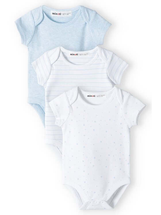 Komplet 3 par body dziecięcych, rozmiar 68/74, Niebieski, 13babybasic 8