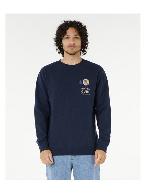 Rip Curl Rip Curl Bluza Aots - Cody Welsh Crew Granatowy Relaxed Fit