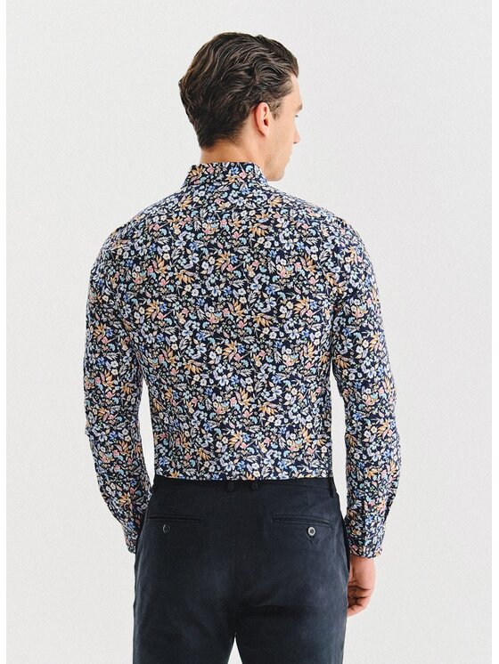 Pako Lorente Pako Lorente Koszula P25WN-1X-037 Granatowy Slim Fit