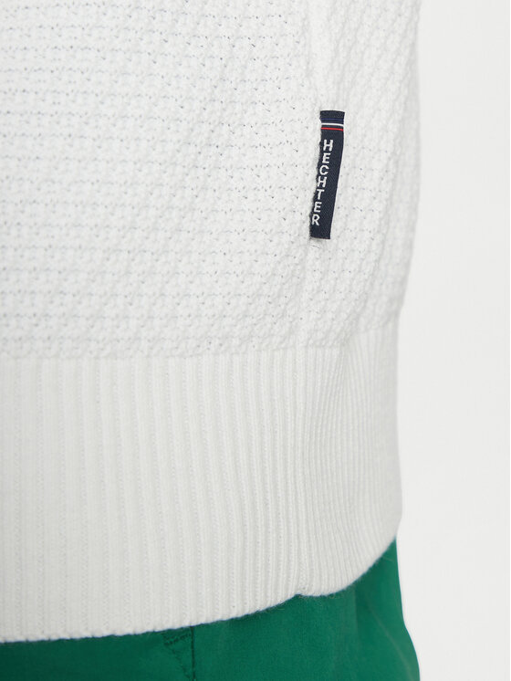 Hechter Paris Hechter Paris Sweter 65013 151809 Biały Regular Fit