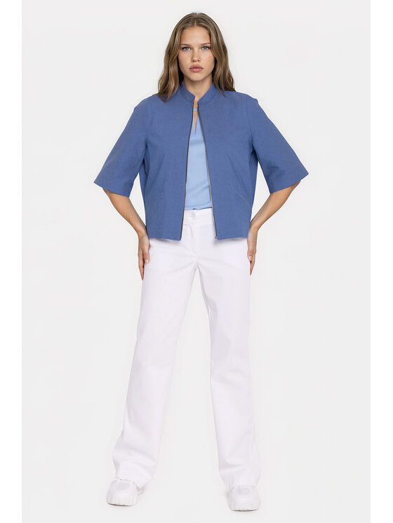 NIFE NIFE Kalhoty z materiálu SD140 Bílá Bootcut Fit