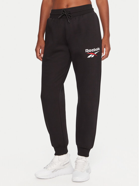 Reebok Reebok Donji dio trenerke Stacey RK25166CCW Crna Regular Fit
