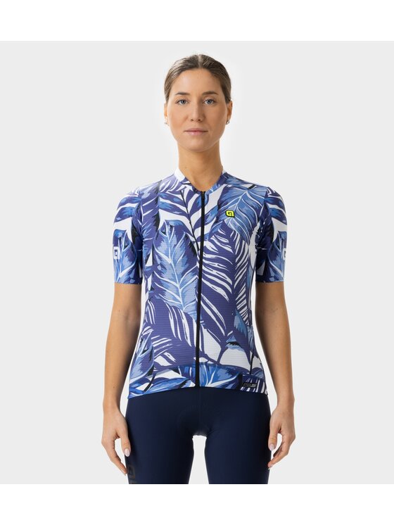 Alé Cycling Alé Cycling Koszulka rowerowa PR-S Leaf Niebieski Fitted Fit