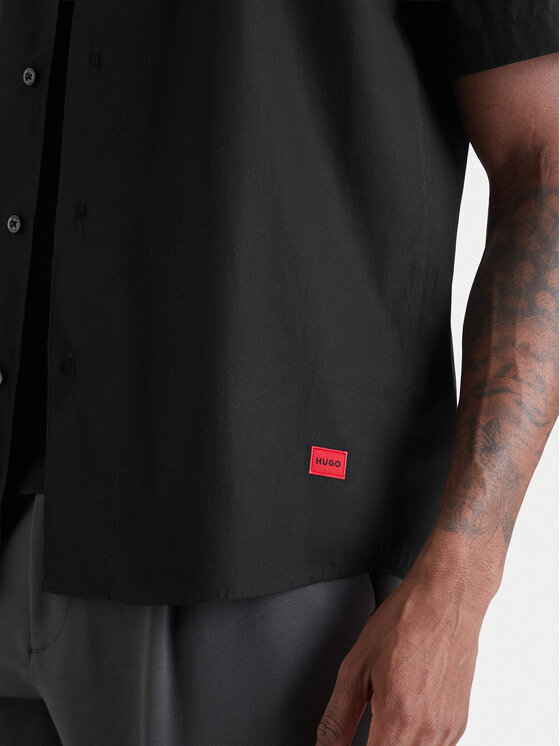 HUGO HUGO Košile Ellino 50560584 Černá Relaxed Fit