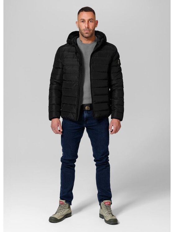PITBULL PITBULL Kurtka zimowa męska z kapturem Seacoast III XL Czarny Regular Fit