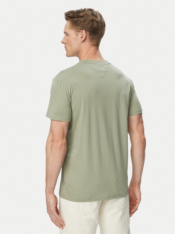 Tommy Jeans Tommy Jeans T-shirt Linear Chest DM0DM21780 Verde chiaro Slim Fit