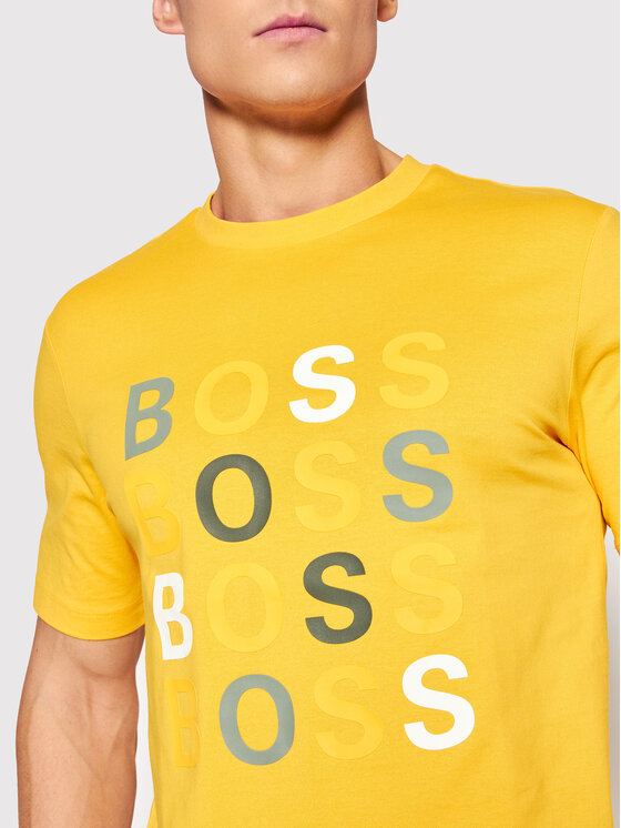 T-shirt Tessler 171 50462552 Giallo Slim Fit