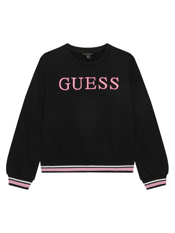 Guess Guess Μπλούζα J6RQ01 KAD74 Μαύρο Regular Fit