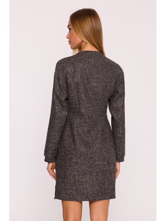 Made of Emotion Made of Emotion Sukienka wieczorowa M871 Czarny Modern Slim Fit