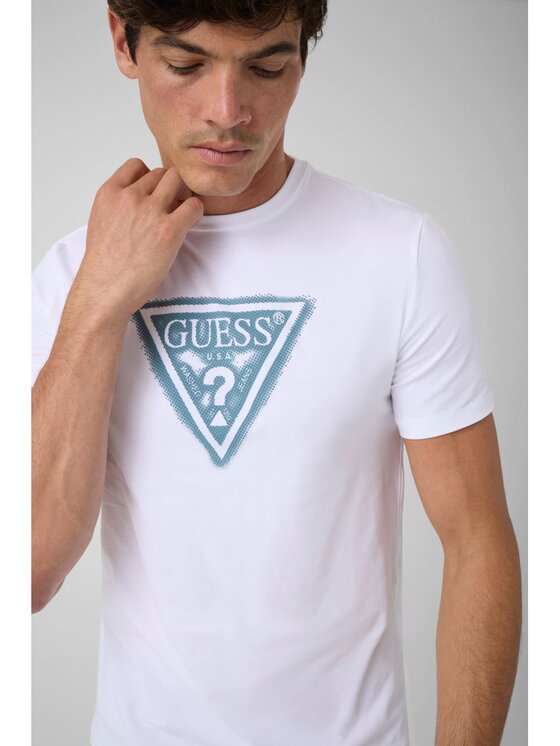 Guess Guess T-Shirt 183983 Bílá Classic Fit