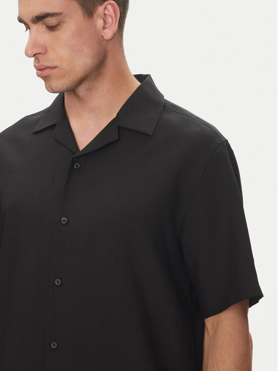 Calvin Klein Calvin Klein Πουκάμισο LV04LC127G Μαύρο Regular Fit
