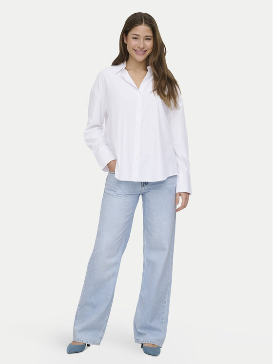 ONLY ONLY Πουκάμισο Oregon 15367554 Λευκό Regular Fit