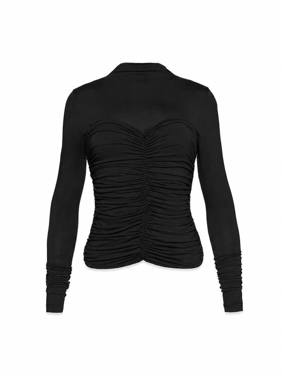 La Mania La Mania Bluzka SOLLA Czarny Basic Fit