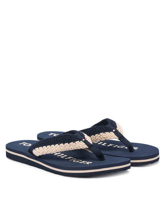 Tommy Hilfiger Tommy Hilfiger Japanke Crochet Summer FW0FW09417 Tamnoplava
