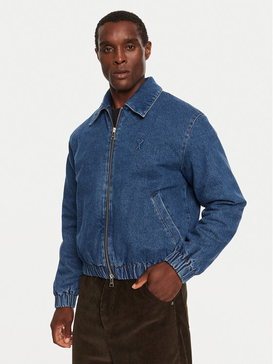AMI Paris Geacă de blugi HJK020DE0031 Albastru Regular Fit | Modivo.ro