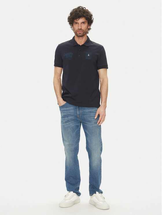 Aeronautica Militare Aeronautica Militare Tricou polo 251PO1854J593 Bleumarin Regular Fit