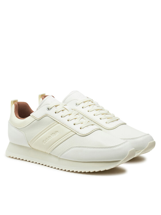 Calvin Klein Calvin Klein Sneakers Low Top Lace Up Logo Lth HM0HM01654 Alb