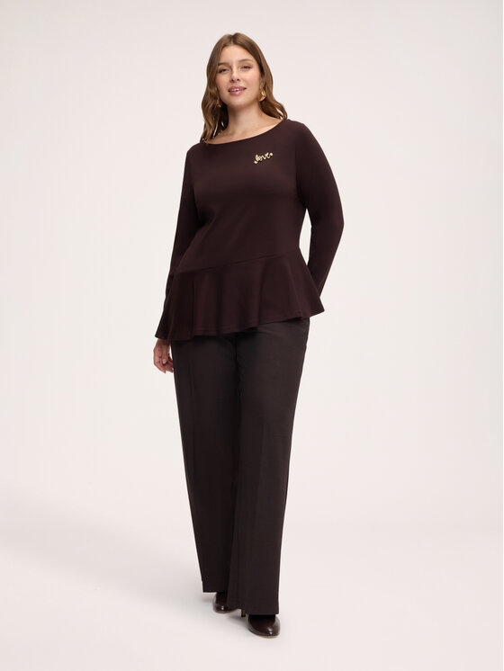 Fiorella Rubino Fiorella Rubino Blusa G800L009298N022 Marrone Flared Fit