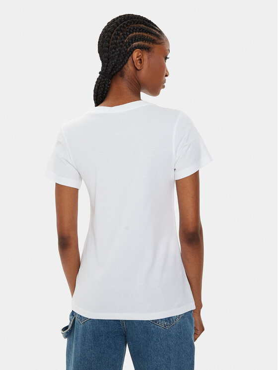 Calvin Klein Jeans Calvin Klein Jeans Marškinėliai Faded Monologo J20J223625 Balta Slim Fit