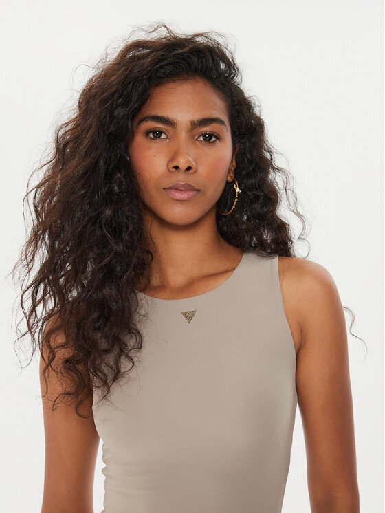 Guess Guess Повсякденна сукня Kim W4YK0J KCDE0 Бежевий Bodycon Fit