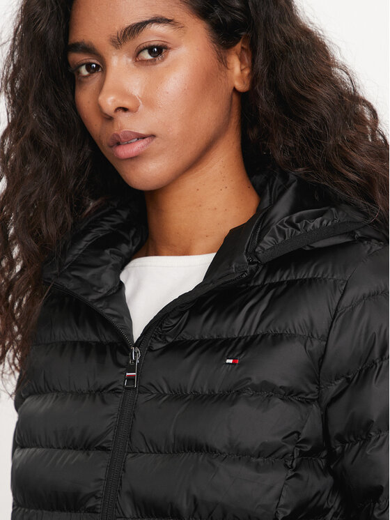 Tommy Hilfiger Tommy Hilfiger Übergangsjacke Global Stripe WW0WW42046 Schwarz Regular Fit