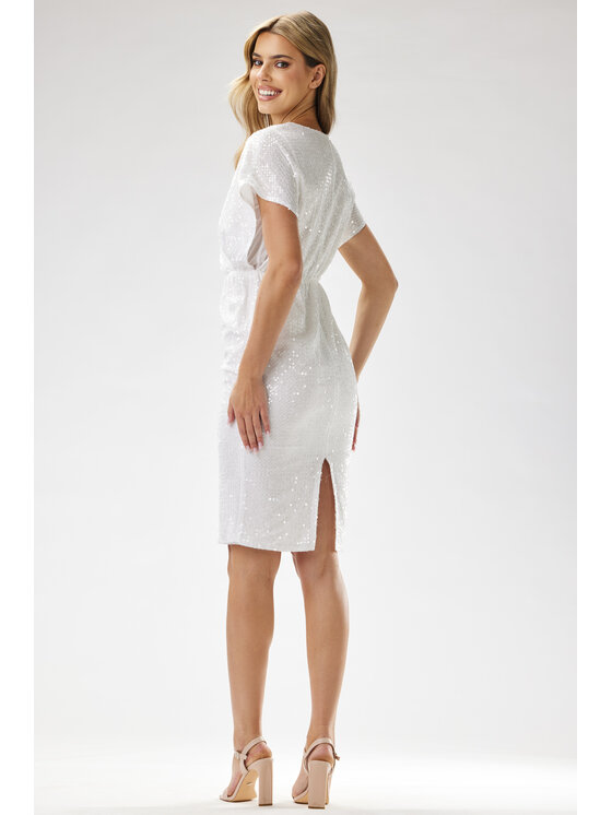 Awama Awama Abito da sera A698 Bianco Basic Fit
