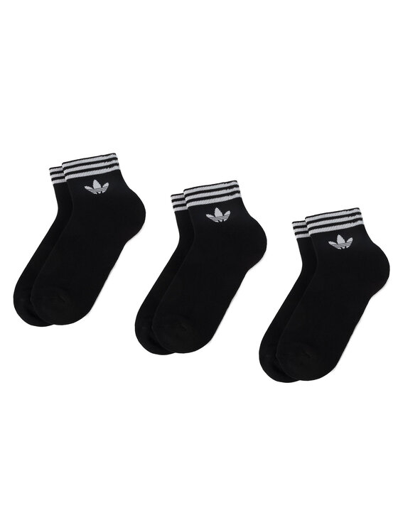 Set de 3 perechi de șosete joase unisex adidas Tref Ank Sck Hc EE1151 Negru