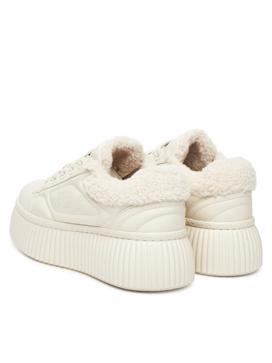 KARL LAGERFELD KARL LAGERFELD Sneakersy Kreeper Lo KL42312A Écru