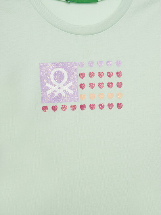 United Colors Of Benetton United Colors Of Benetton T-Shirt 3I1XG10HU Zielony Regular Fit