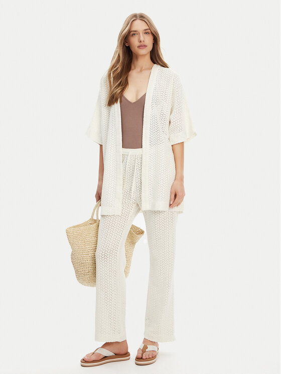 Roxy Roxy Hlače ERJX603437 Écru Regular Fit