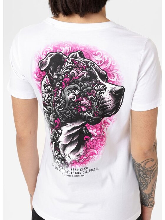 PITBULL PITBULL T-Shirt Koszulka damska TATTOO XS Biały Regular Fit