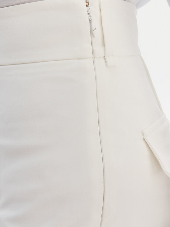 Elisabetta Franchi Elisabetta Franchi Ravno krilo GO-159-61E2-V360 Écru Regular Fit