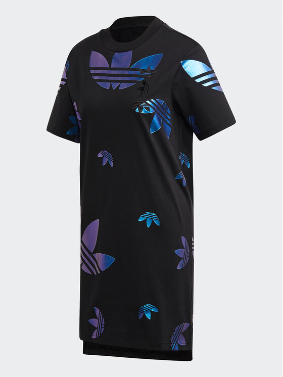 adidas Sukienka codzienna Large Logo Tee Dress FS7234 Czarny Modivo.pl