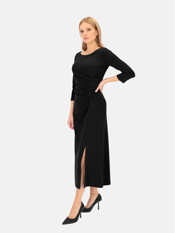 L’AF L’AF Sukienka dzianinowa Rima Czarny Slim Fit