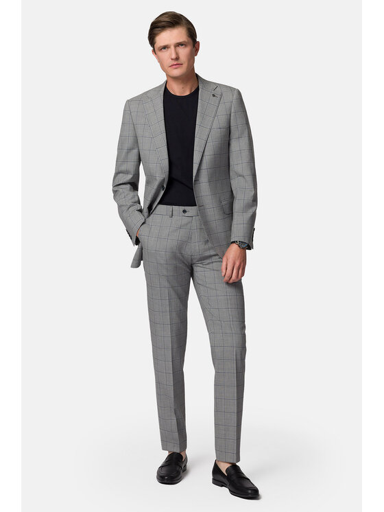Lancerto Lancerto Garnitur Hermosillo GA073123000016 Szary Slim Fit