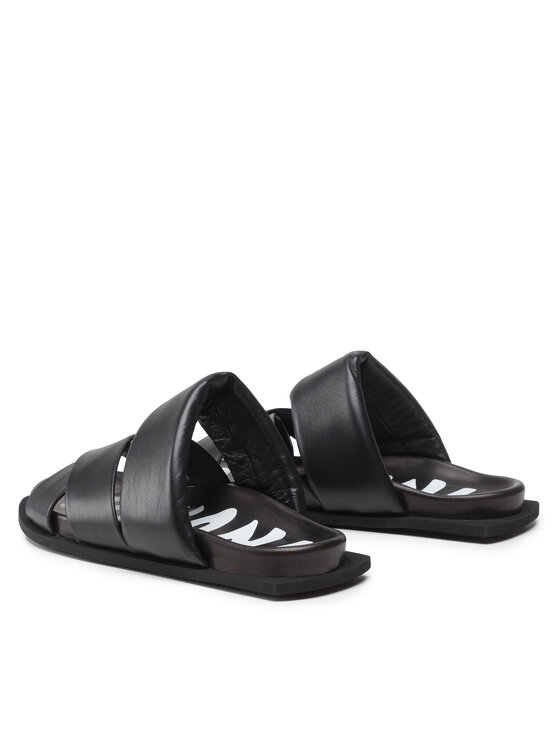 Ciabatte Crossed Print 70106-089 Nero
