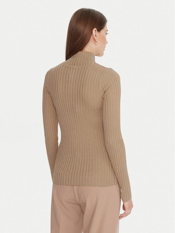 Liu Jo Liu Jo Sveter MF5389 MS46J Béžová Slim Fit