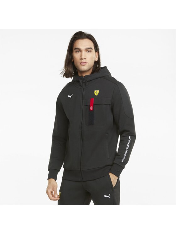 Puma Puma Bluza Puma Ferrari Race Hoodie Czarny Regular Fit