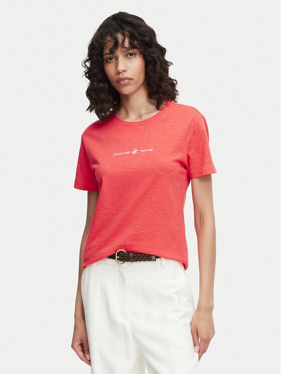 Beverly Hills Polo Club Tricou P-SS26W-TS6510 Coral Regular Fit