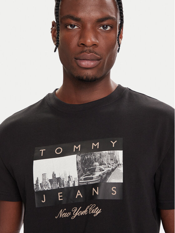 Tommy Jeans Tommy Jeans Tričko DM0DM22464 Čierna Regular Fit