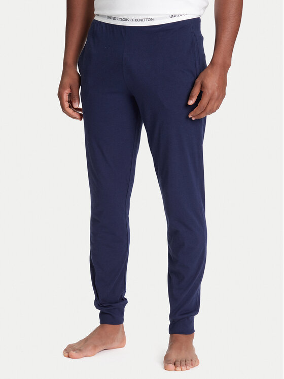 United Colors Of Benetton United Colors Of Benetton Pyžamové kalhoty 30964F00V Tmavomodrá Regular Fit