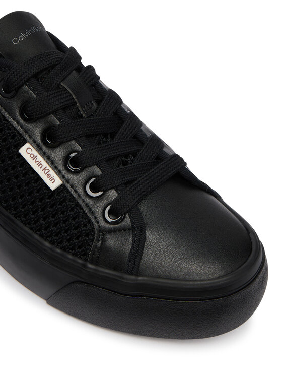 Calvin Klein Calvin Klein Sneakersy Vulc Flatf Lace Up Lin Mesh HW0HW02971 Czarny