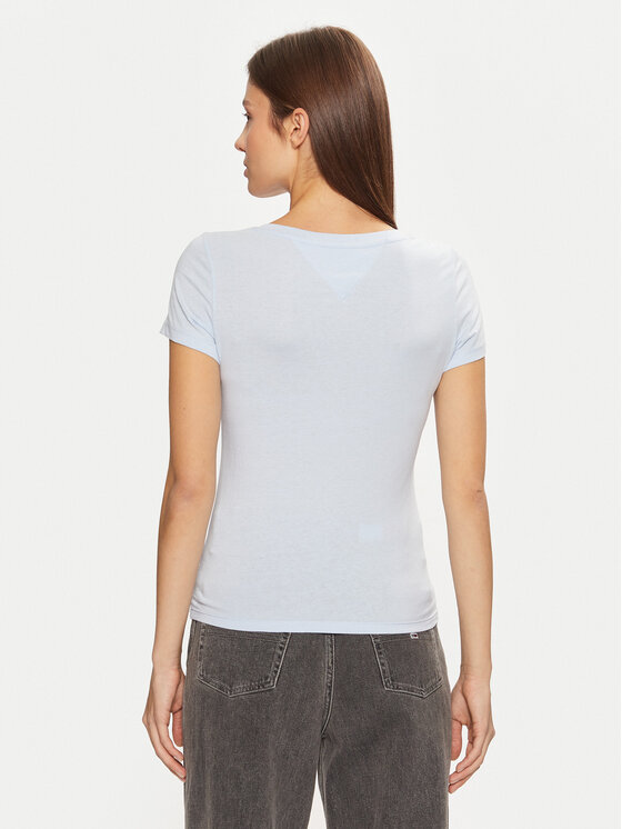 Tommy Jeans Tommy Jeans T-Shirt DW0DW20458 Błękitny Slim Fit