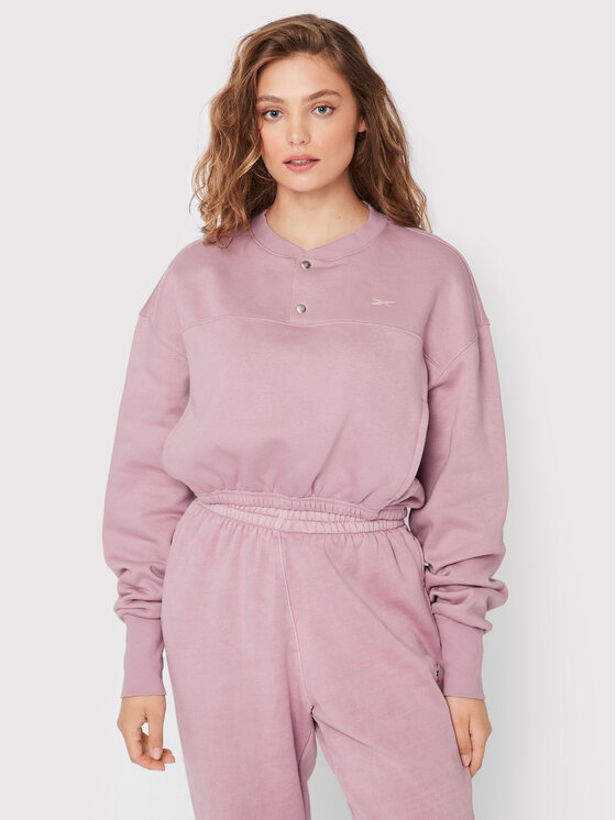 Reebok Felpa Classics Vintage HK4927 Rosa Relaxed Fit Modivo